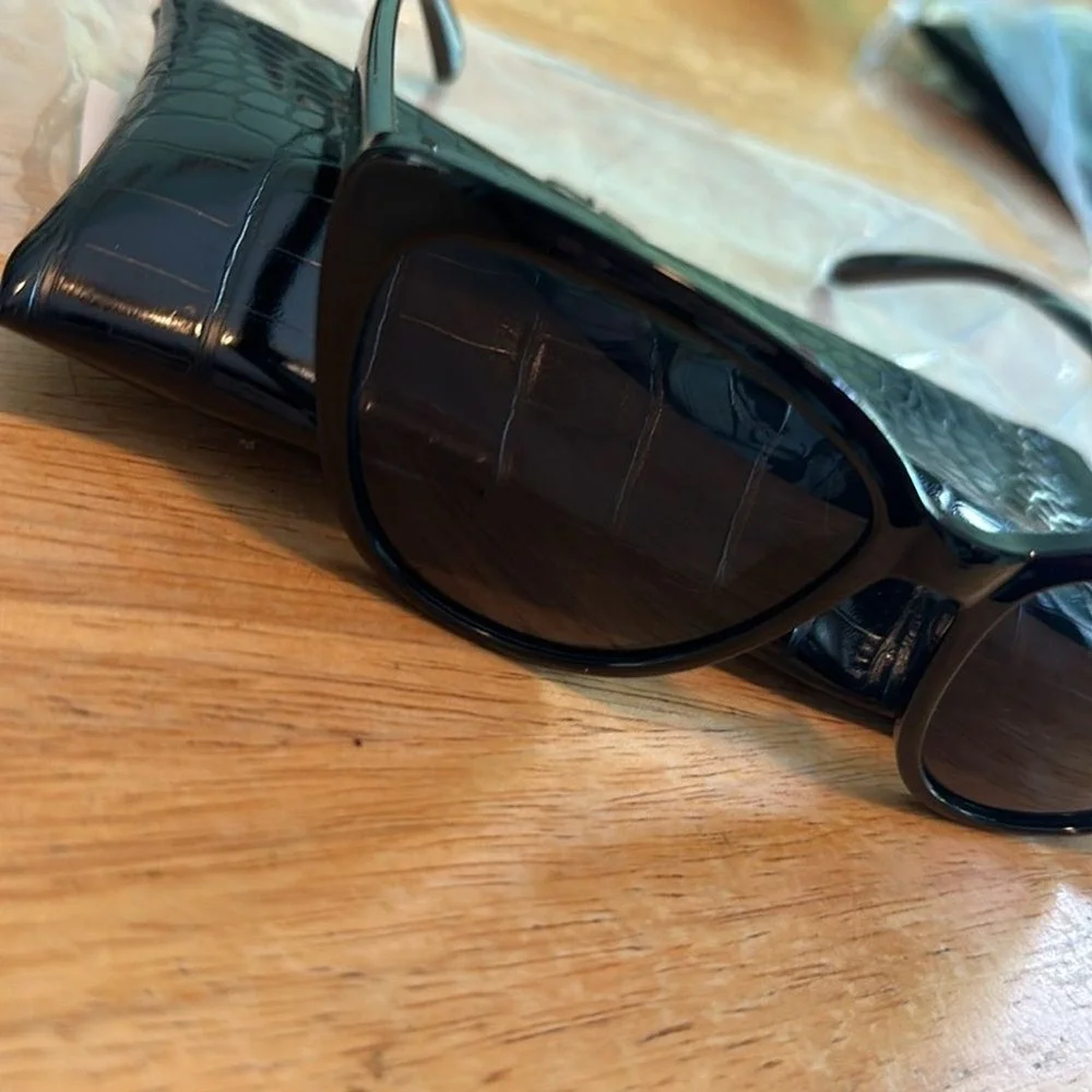 Rachel Zoe Nina sunglasses black NEW with case
